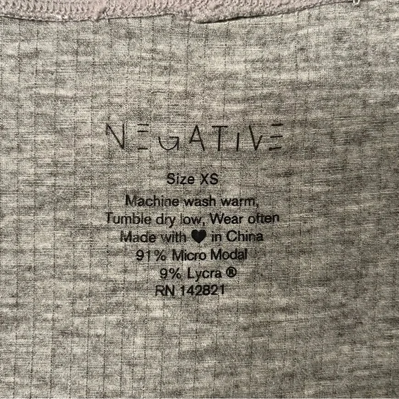 Negative Underwear Whipped Turtleneck in Heather Grey Size Small - Picture 4 of 6